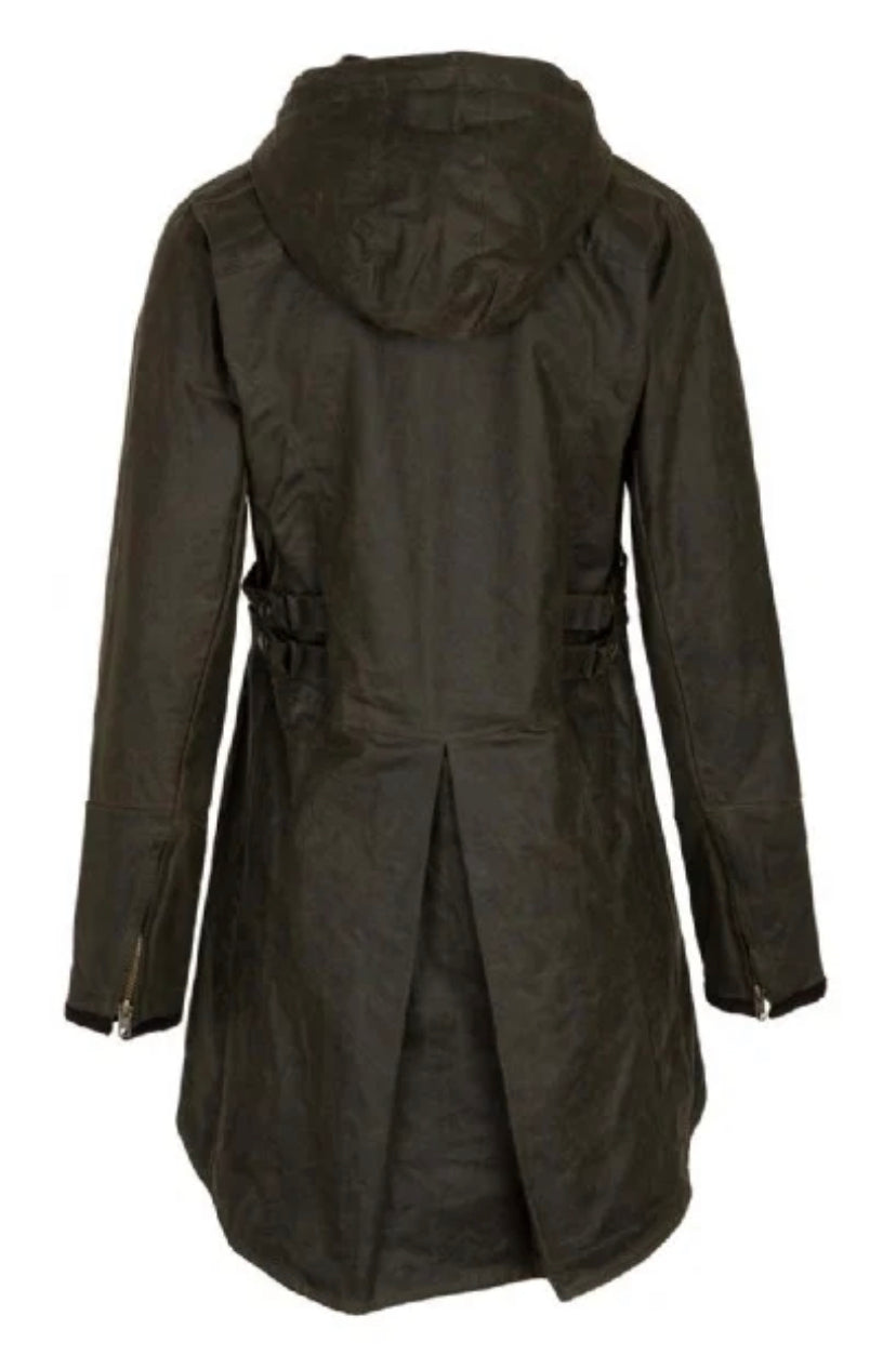 Women's Hooded Longline Katrina Wax Jacket