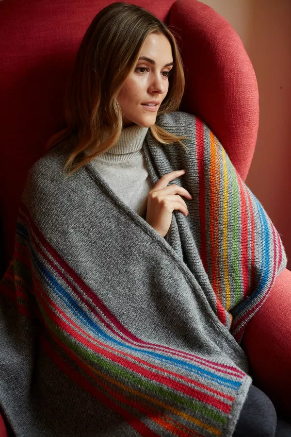 Hexham Grey Poncho Wrap