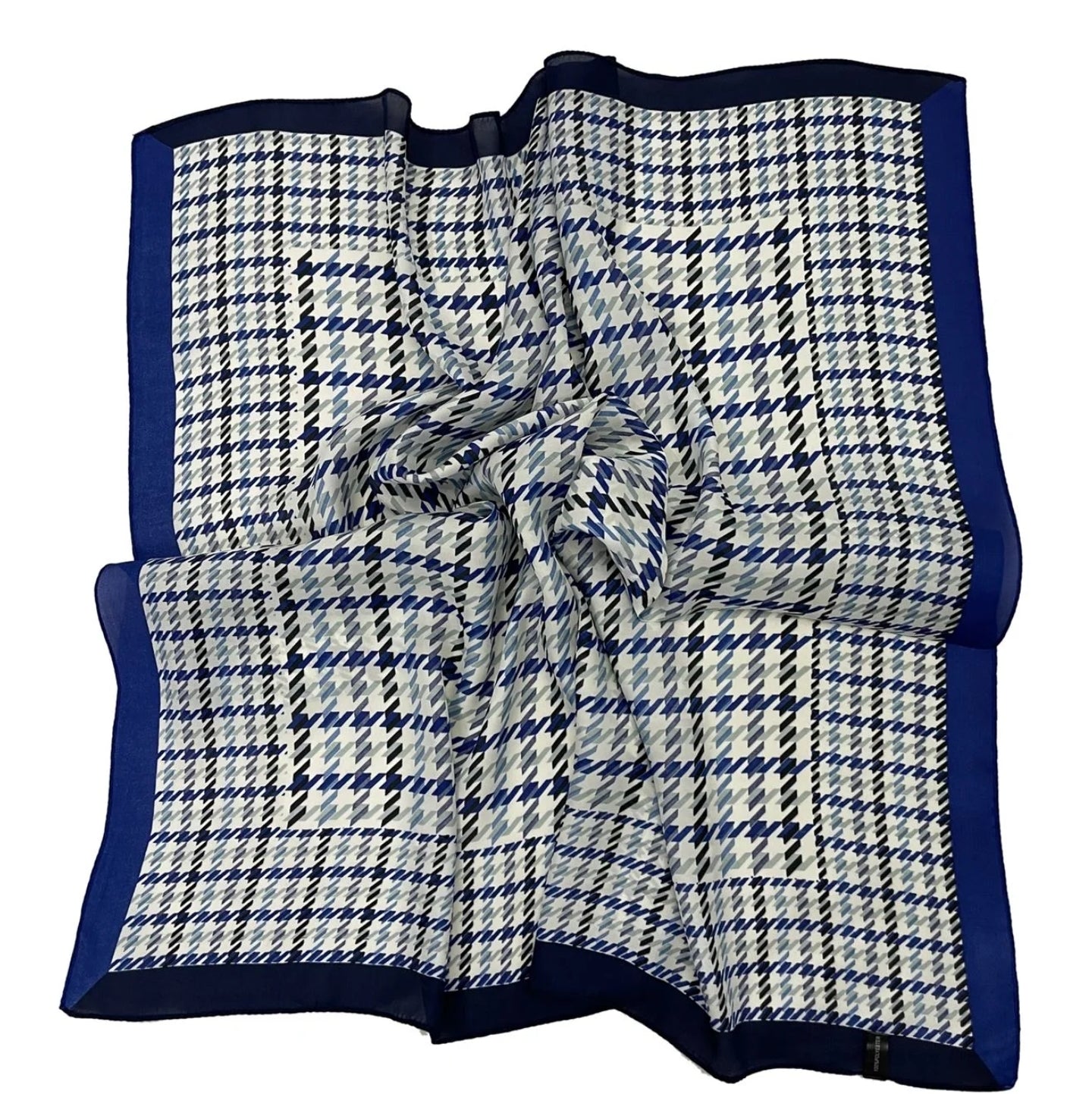 Silk Style Fashion Dogtooth Print Square Scarf