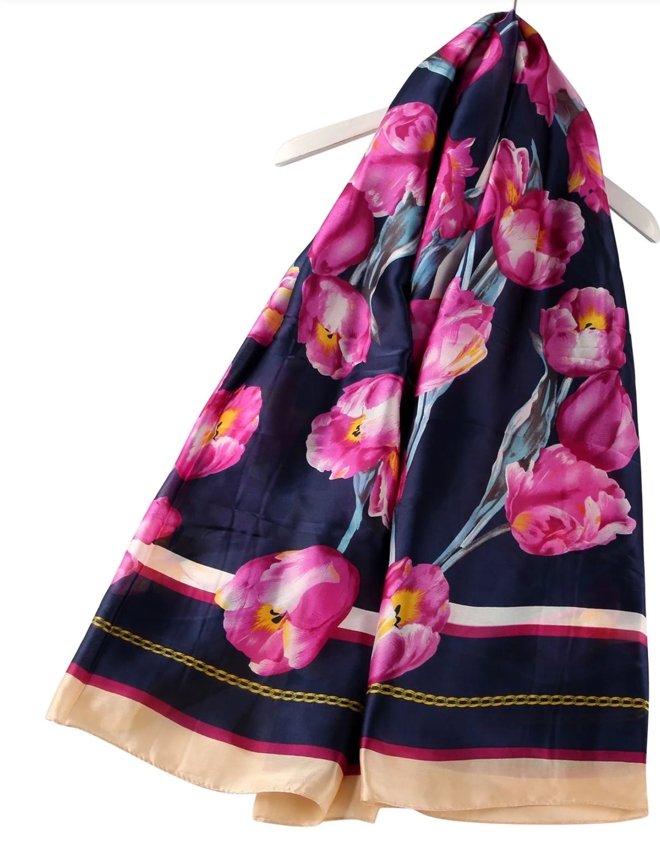 Blossom Tulip Print Silk Scarf