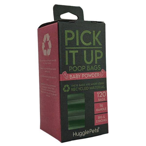 HugglePets Pick It Up Baby Powder Dog Poop Bags