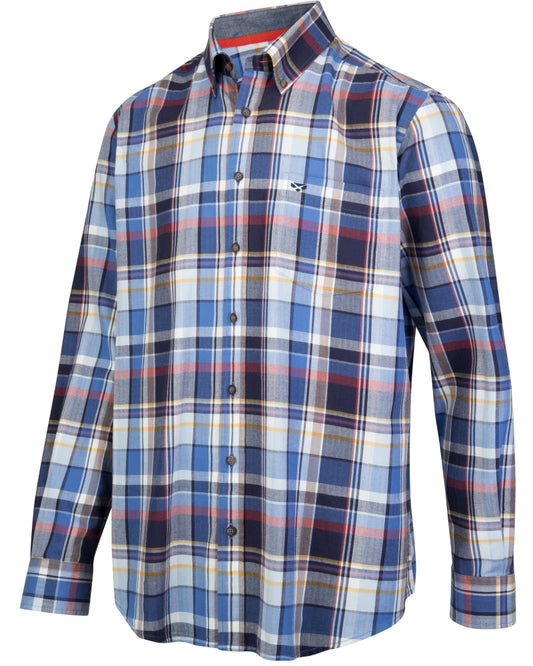 Pure Cotton Blue Plaid Shirt - Hoggs Of Fife