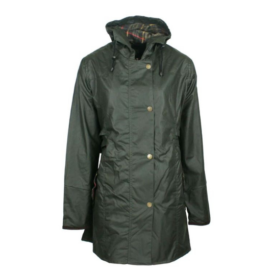 Women's Hooded Longline Katrina Wax Jacket