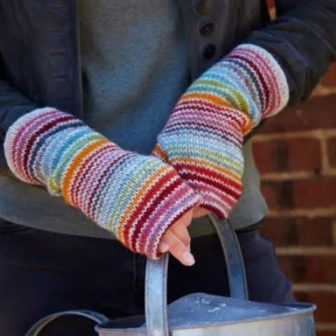 Colourful fingerless deals gloves