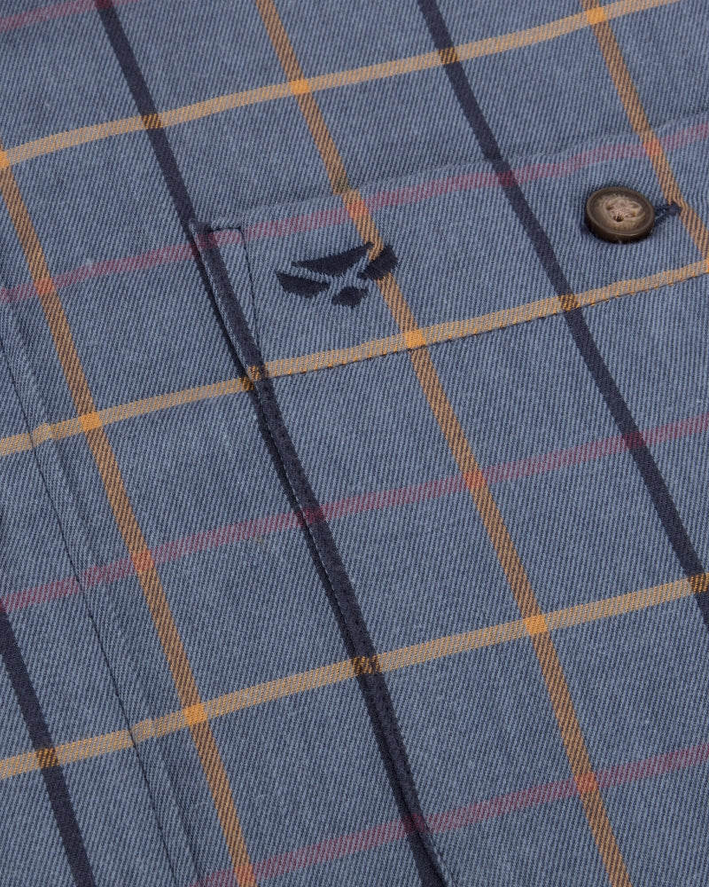 Fleece Lined Sky Blue Check Shirt