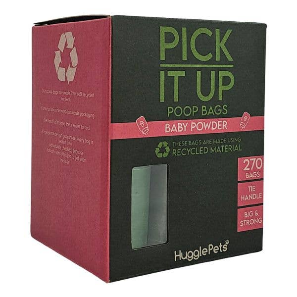 HugglePets Pick It Up Baby Powder Dog Poop Bags