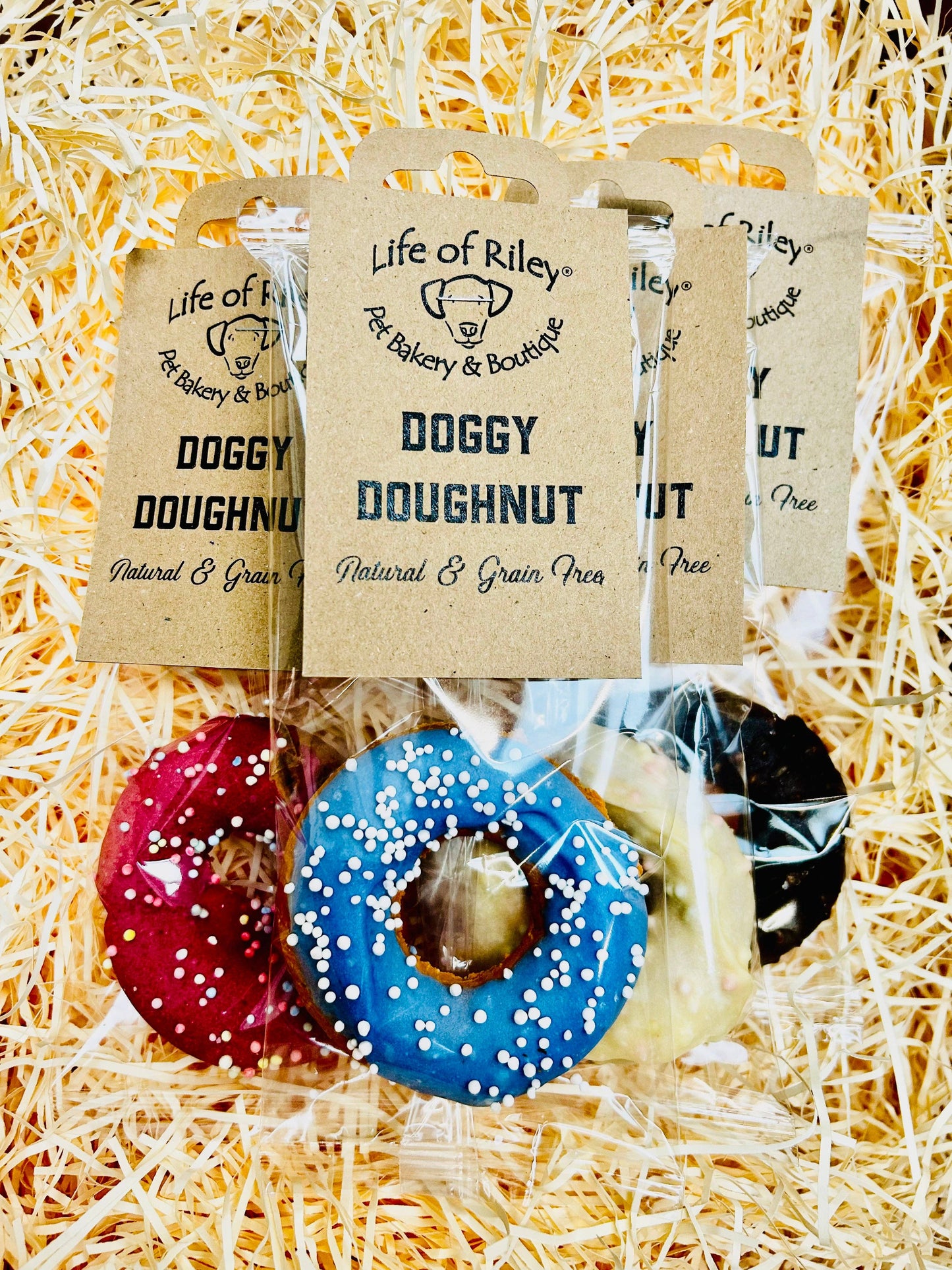 Natural Doggy Doughnuts Gift Bagged in Bio Bag & Tag