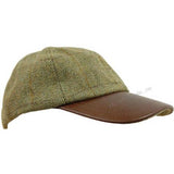 Men’s Tweed & Leather Baseball Cap – Adjustable Country Style Hat | Game