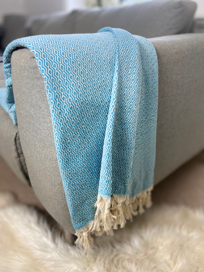 Large Cotton fringed Throw