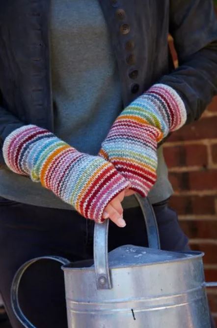 Hoxton Stripe Fingerless Gloves
