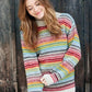 Hoxton Handknitted Wool Stripe Ladies Sweater