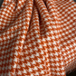 Pure Wool Burnt Orange Hound tooth Throw Blanket