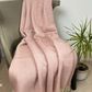Dusky Pink Large Wool Throw Blanket