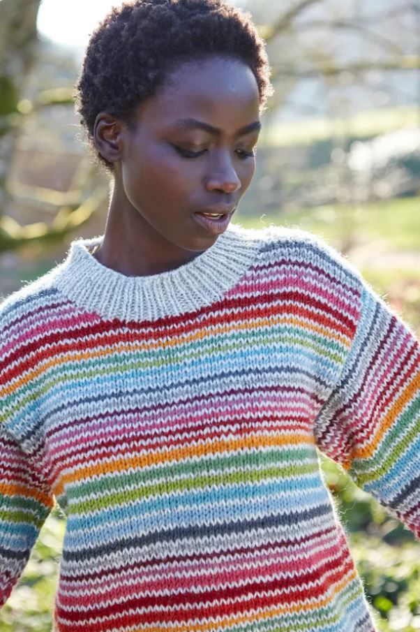 Hoxton Handknitted Wool Stripe Ladies Sweater – Trudie Oliver